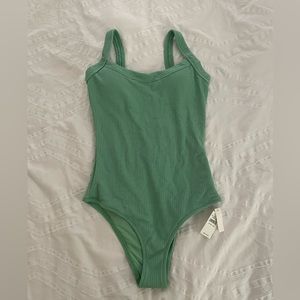 NWT Aerie Waffle Scoop One Piece Swimsuit - Mint Green - XS Long